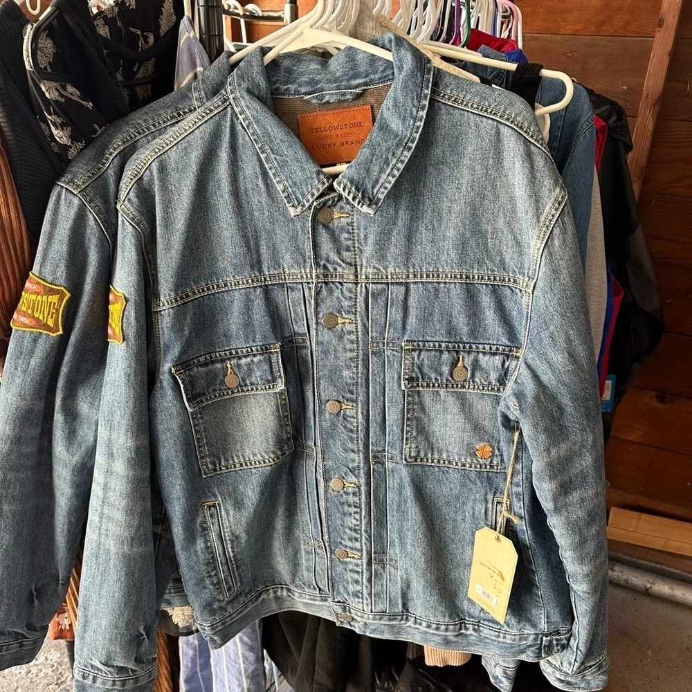 Lucky brand Blue Denim Jacket with Patch